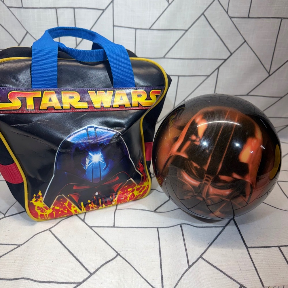 Star Wars Bowling Ball 8LB Darth Vader Viz-A-Ball with Carrying Bag Set
